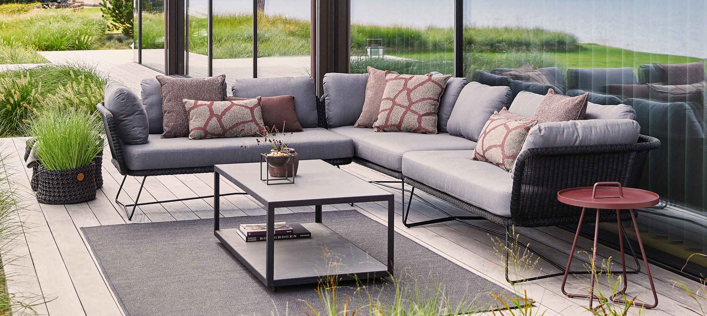 Caneline Horizon Outdoor Sofa - Lifestyle Image