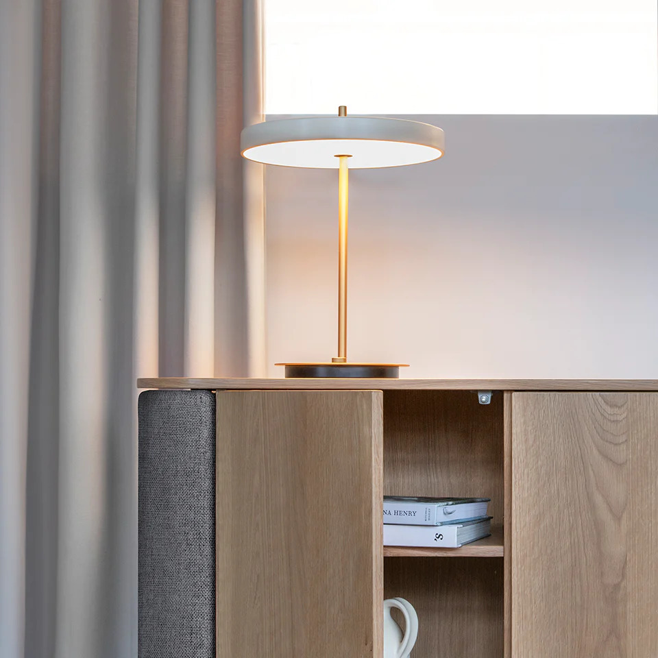 Umage Asteria Table Lamp and Audacious Storage Unit