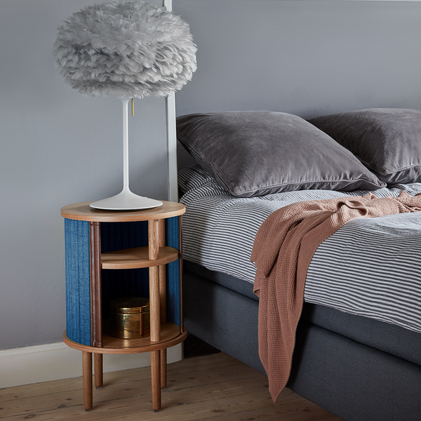 Umage Audacious Side Table and Eos Feather Shade on Stand